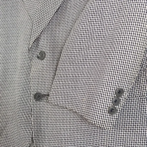 Vtg Pierre Cardin 42‎ SHORT Zig Zag Pattern Two Button Sports Coat Made In USA - Picture 2 of 8